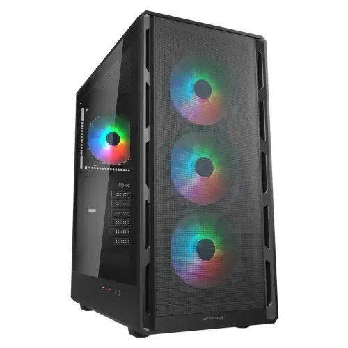 CC-COUGARCaseAIRFACEPURERGBTemperedGlassMiddleATXBlack4x120mmRGBfanspreinstalled