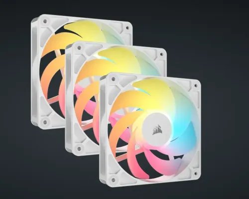 CORSAIRRS120-RARGB120mmPWMReverseFansTriplePack-White