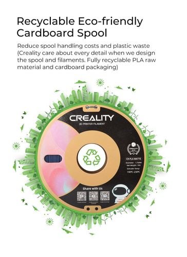 CREALITYCR-PLAMatteAvocadoGreen3DPrinterFilament1kgSpool1.75mm3301010301