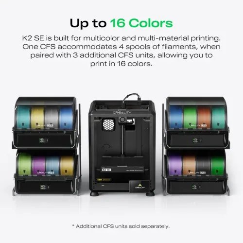 CREALITYK2SECOMBO-withCFSFDMSemiEnclosed3dPrinter500mmsmulticolor220x215x245mm