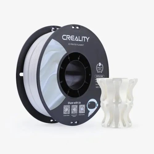CREALITY CR-PLA Silk White, 3D Printer Filament Glossy, 1 kg Spool,1.75 mm