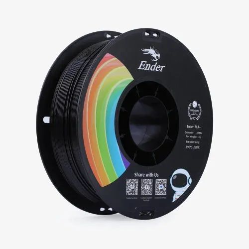 CREALITY EN-PLA+ Black, Ender 3D Printer Filament, Tensile Str. 34MPA, Bending 77MPa, 1 kg Spool1.75