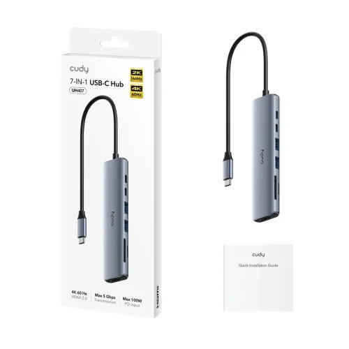 CUDYUSB-CHubUH4077-In-1HDMISDTF4K