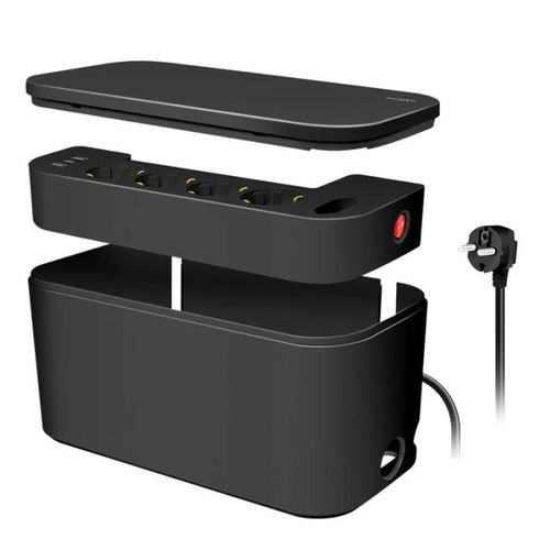 Cableboxwith5-waysocketstripLogilinkLPS282Ublack