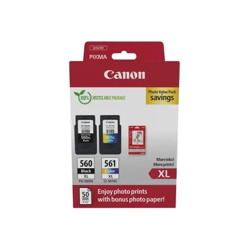 Canon Inkjet PG-560XLCL-561XL Ph. Value Pack 3712C008 CANPG-560XLPMP