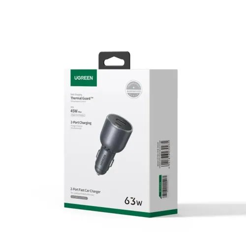 CarChargerUGREENEC70163WPDUSBQC3.0Black35023