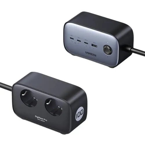 Charger GaN III UGREEN CD268 100W PDx3 QC3.0x1 ACx2 60167