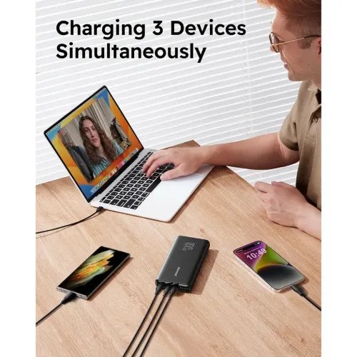 CharmastPowerbankLED20000mAh2xUSBBlack