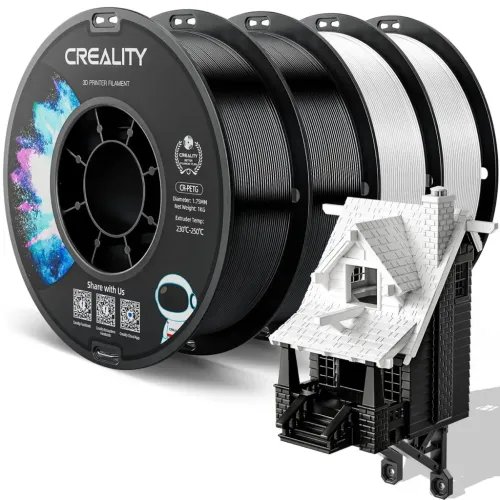 CrealityCR-PETGValuePack4kg-2xBlack2xWhite3DPrinterFilamentnoreel