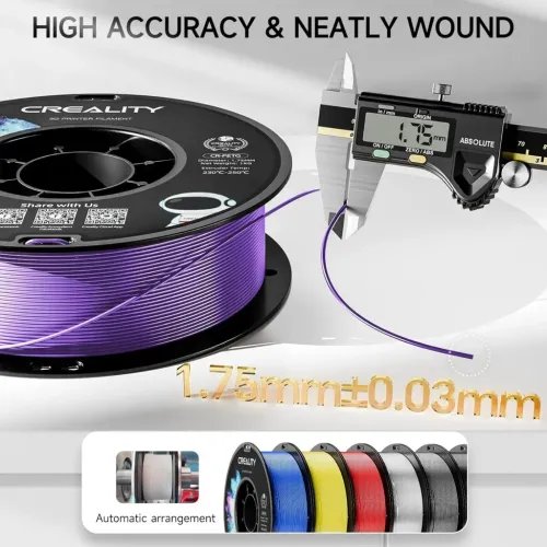 CrealityCR-PETGValuePack4kg-BlackWhiteGrayTransparent3DPrinterFilamentGreynor