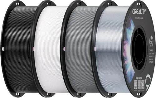 CrealityCR-PETGValuePack4kg-BlackWhiteGreyTransparent3DPrinterFilament