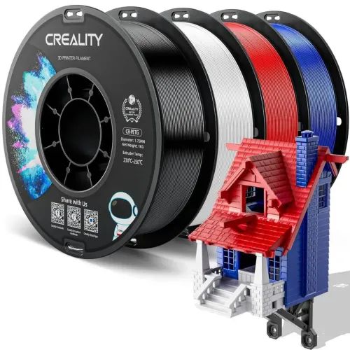 CrealityCR-PETGValuePack4kg-BlackWhiteRedBlue3DPrinterFilamentnoreel