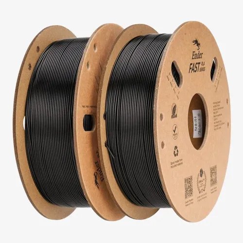 CrealityEnderFastPLAValuePack2Kg2xBlack3DPrinterFilament2x1kgSpool1.76