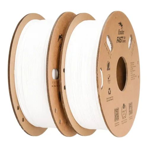 CrealityEnderFastPLAValuePack2Kg2xWhite3DPrinterFilament2x1kgSpool1.76