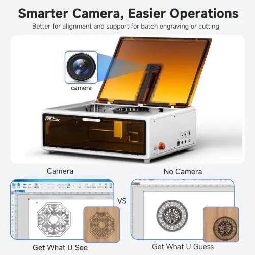 CrealityFalconA1White-10WLaserEngraver305x381Acrylic96mmWood6mmCoreXY600mms