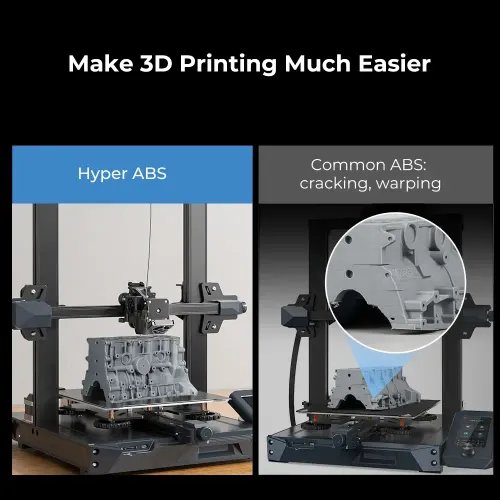 Creality Hyper ABS Black 3D Printer Filament High Speed high fluidity 1 kg Spool1.75