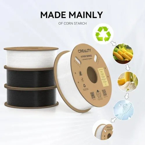 CrealityHyper-PETGValuePack4kg-2xBlack2xWhite3DPrinterFilamentfastprint4kg1.78