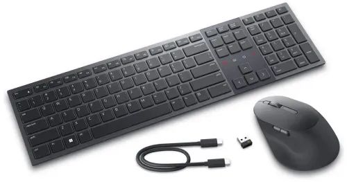 DELLKM900keyboardMouseincludedOfficeRFWirelessBluetoothQWERTYUSInternationalGraphite
