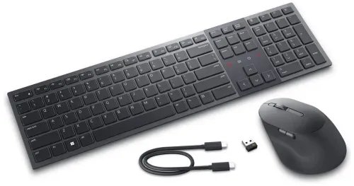 DELLKM900keyboardMouseincludedOfficeRFWirelessBluetoothQWERTYUSInternationalGraphite