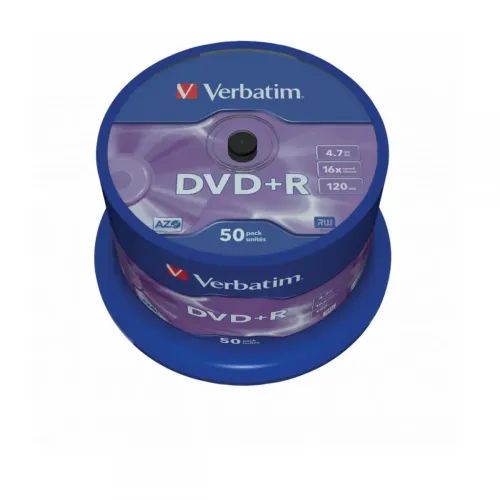 DVDRVERBATIM43550AZO4.7GB16XMATTSILVERSURFACE
