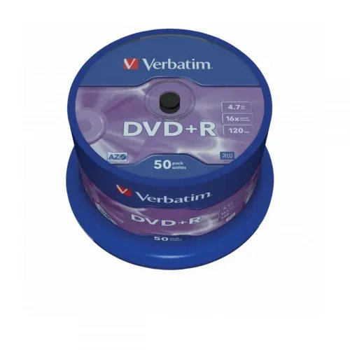 DVDRVERBATIM43550AZO4.7GB16XMATTSILVERSURFACE