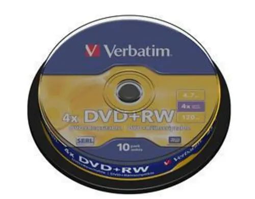 DVDRWVERBATIM43488SERL4.7GB4XMATTSILVERSURFACE