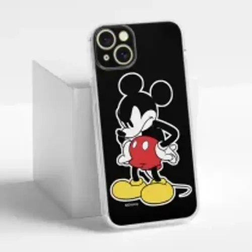 Disney Case Apple iPhone 15 Plus Mickey Full Print Angry Black