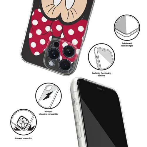 DisneyCaseAppleiPhone15ProMaxMinnieFullPrintSurpriseBlack