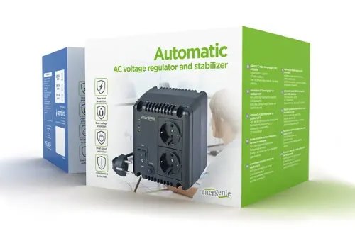 ENERGENIE AUTOMATIC AC VOLTAGE REGULATOR AND STABILIZER LED 220V AC 1000VA