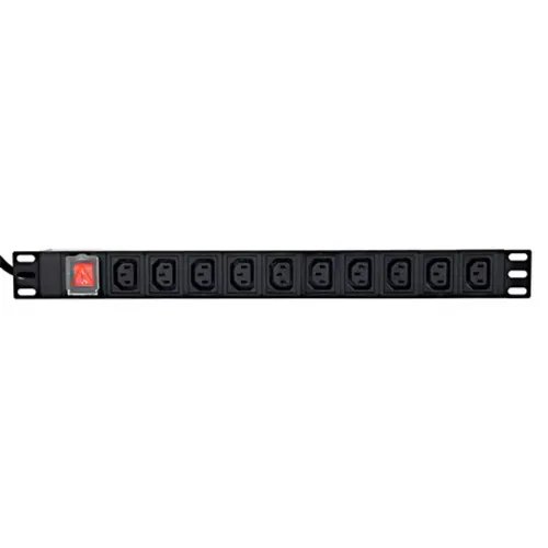 ENERGENIE POWER DISTRIBUTION UNIT PDU 10PCS C13 SOCKETS 1U 16A C19 PLUG 2M CABLE