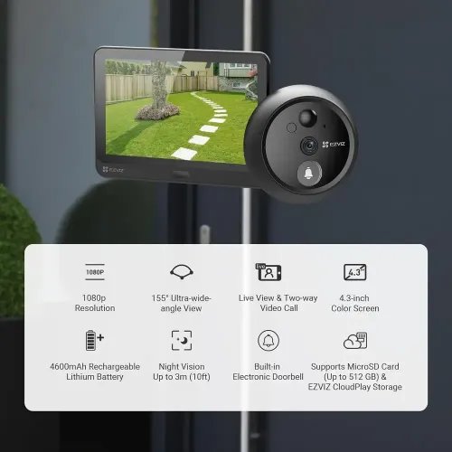 EZVIZ Doorbell HP4 Peephole FHD