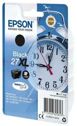 EpsonAlarmclockSinglepackBlack27XLDURABriteUltraInk