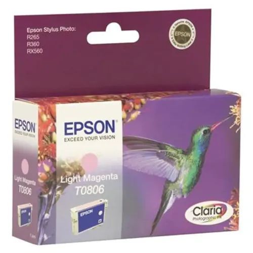 EpsonHummingbirdSinglepackLightMagentaT0806ClariaPhotographicInk