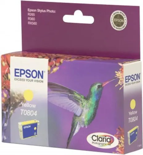 EpsonHummingbirdSinglepackYellowT0804ClariaPhotographicInk