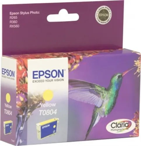 EpsonHummingbirdSinglepackYellowT0804ClariaPhotographicInk