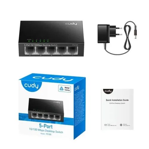 Fast thernet 5 port switch Metal Cudy FS105