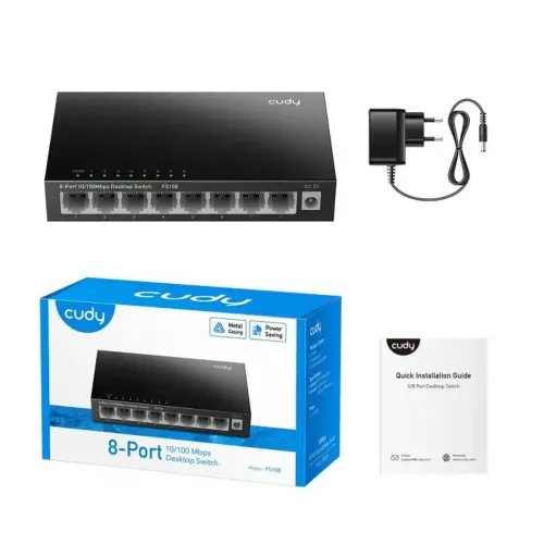 Fast thernet 8 port switch Metal Cudy FS108