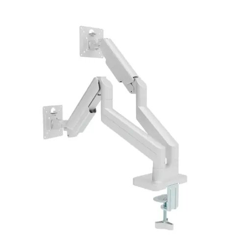 GEMBIRDDESKMOUNTEDADJUSTABLEDOUBLEMONITORARM17-32WHITE