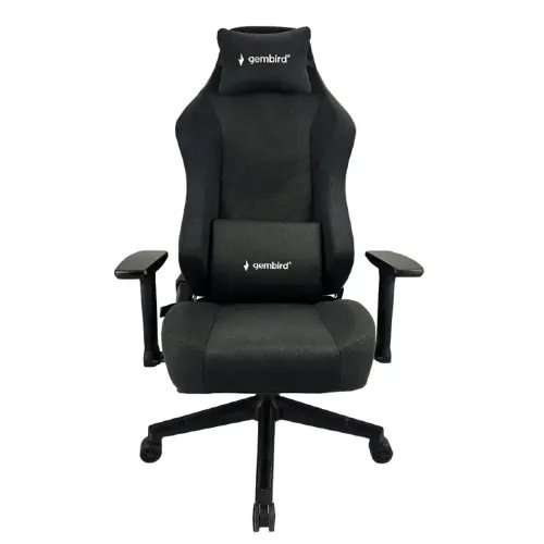 GEMBIRDGAMINGCHAIRWITHBACKANDNECKPILLOWSBLACK