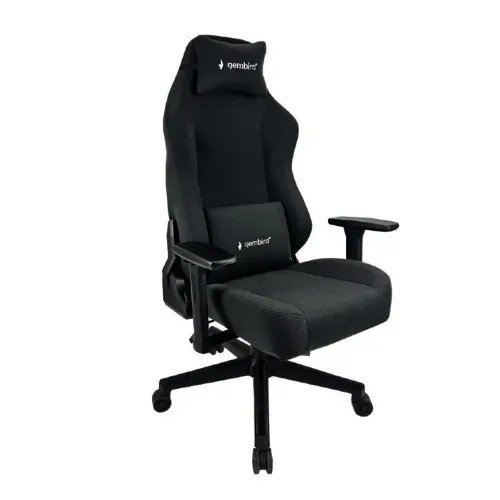 GEMBIRDGAMINGCHAIRWITHBACKANDNECKPILLOWSBLACK