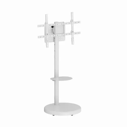 GEMBIRDMETALTVSTANDWITHCASTERWHEELS37-86MAXVESA600x400WHITE