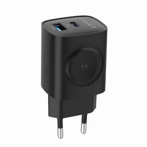 GEMBIRD2IN120WAPPLEWATCHPHONEFASTCHARGERBLACK