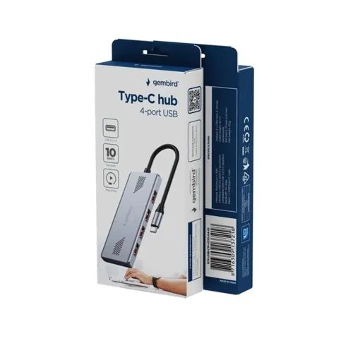 GEMBIRD4-PORTUSB3.2GEN2TYPE-CHUBSILVER
