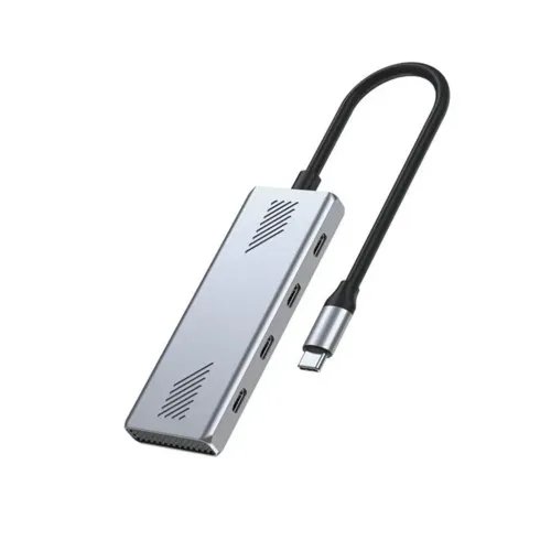 GEMBIRD4-PORTUSB-C3.2GEN2TYPE-CHUBSILVER