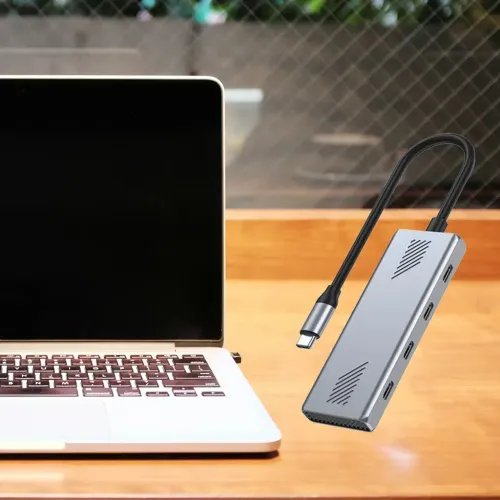 GEMBIRD4-PORTUSB-C3.2GEN2TYPE-CHUBSILVER