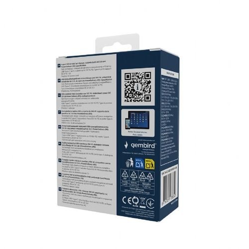 GEMBIRD4-PORT100WGaNUSBPDFASTCHARGERBLACK