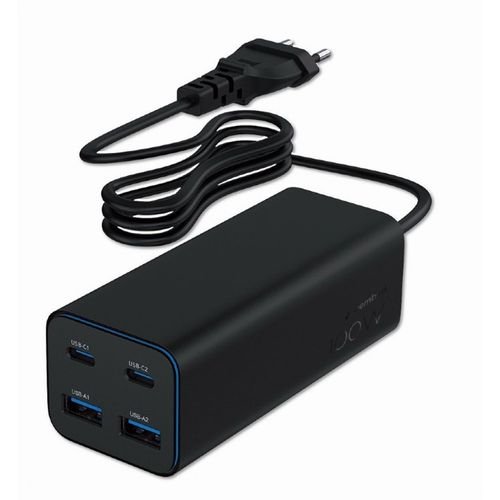 GEMBIRD4-PORT100WGaNUSBPDFASTCHARGERBLACK