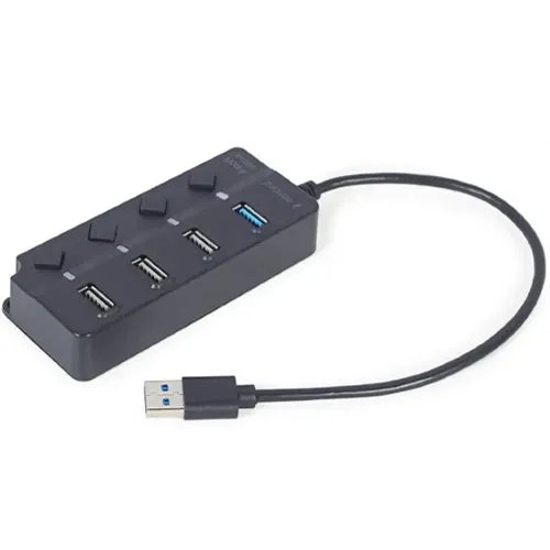 GEMBIRD 4-PORT USB HUB 1XUSB3.13XUSB2.0 WITH SWITCHES