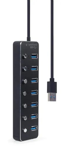 GEMBIRD 7-PORT USB3.1 GEN1 HUB WITH SWITCHES
