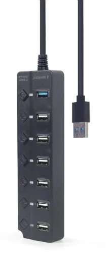 GEMBIRD 7-PORT USB HUB 1XUSB3.16XUSB2.0 WITH SWITCHES